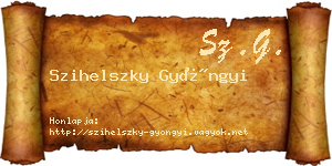 Szihelszky Gyöngyi névjegykártya