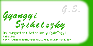 gyongyi szihelszky business card